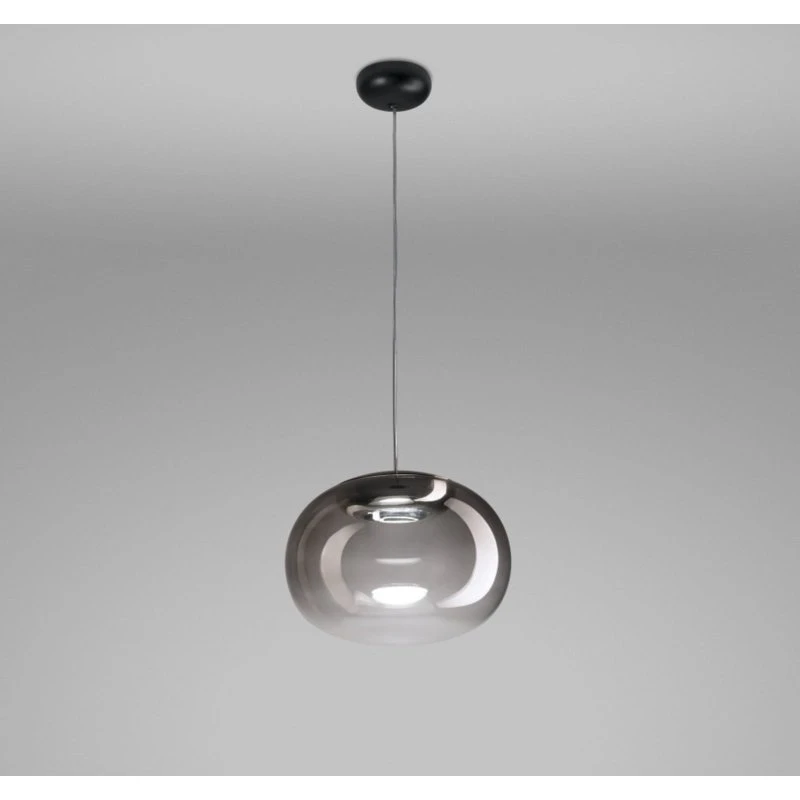 Stilnovo La Mariée Żyrandol LED dymnoszary/czarny Ø 28 cm