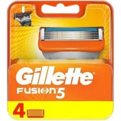 Gillette Fusion5 Wymienne Ostrza 4 szt. - 5 ostrzy z powłoką zmniejszającą tarcie