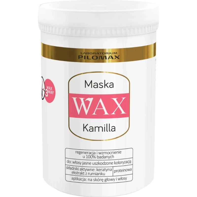 WAX Pilomax Kamilla, maska do włosów farbowanych jasnych 480 ml