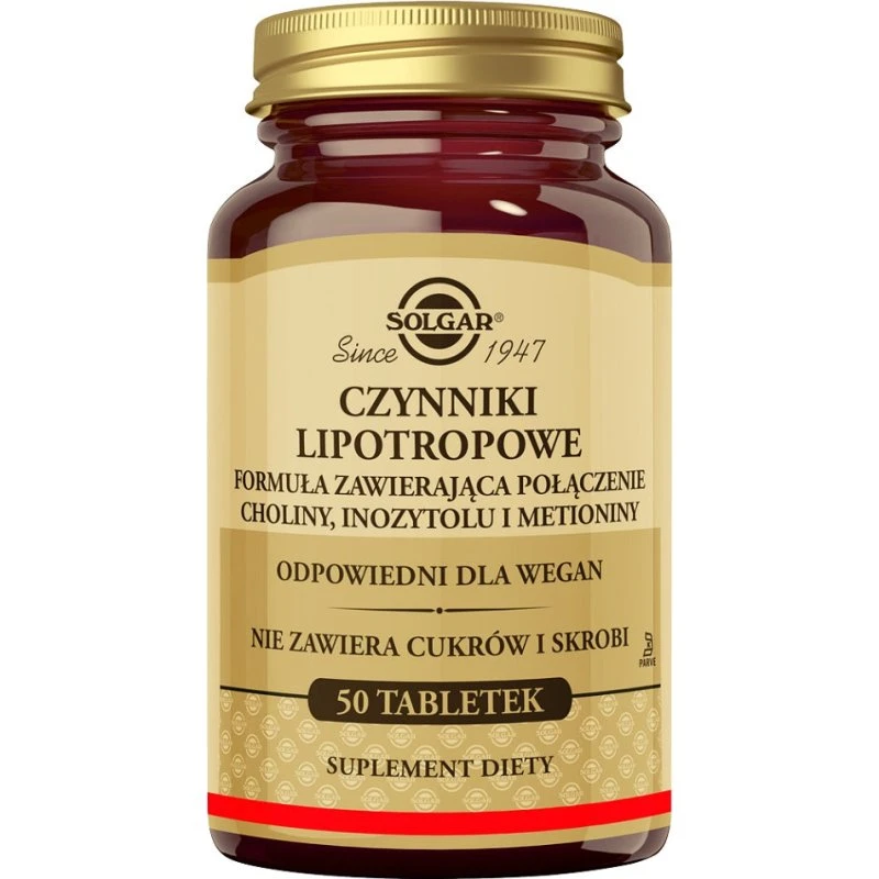 Solgar Czynniki lipotropowe 50 tabletek