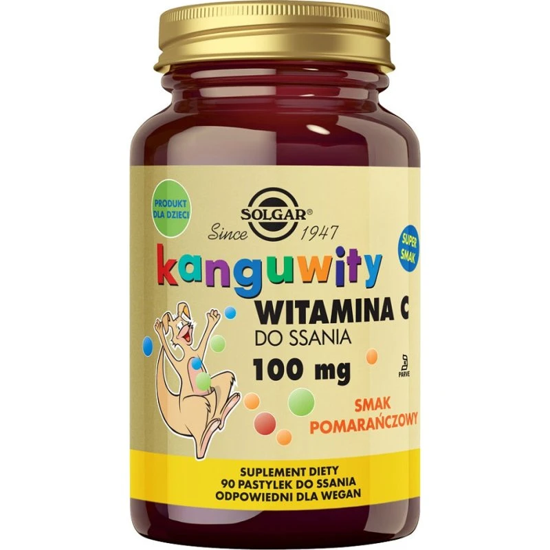 Solgar Kanguwity Witamina C 100mg 90 pastylek do ssania
