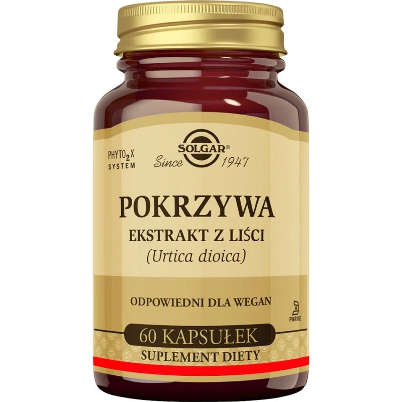 Solgar Pokrzywa 275 mg ekstrakt z liści, 60 kapsułek