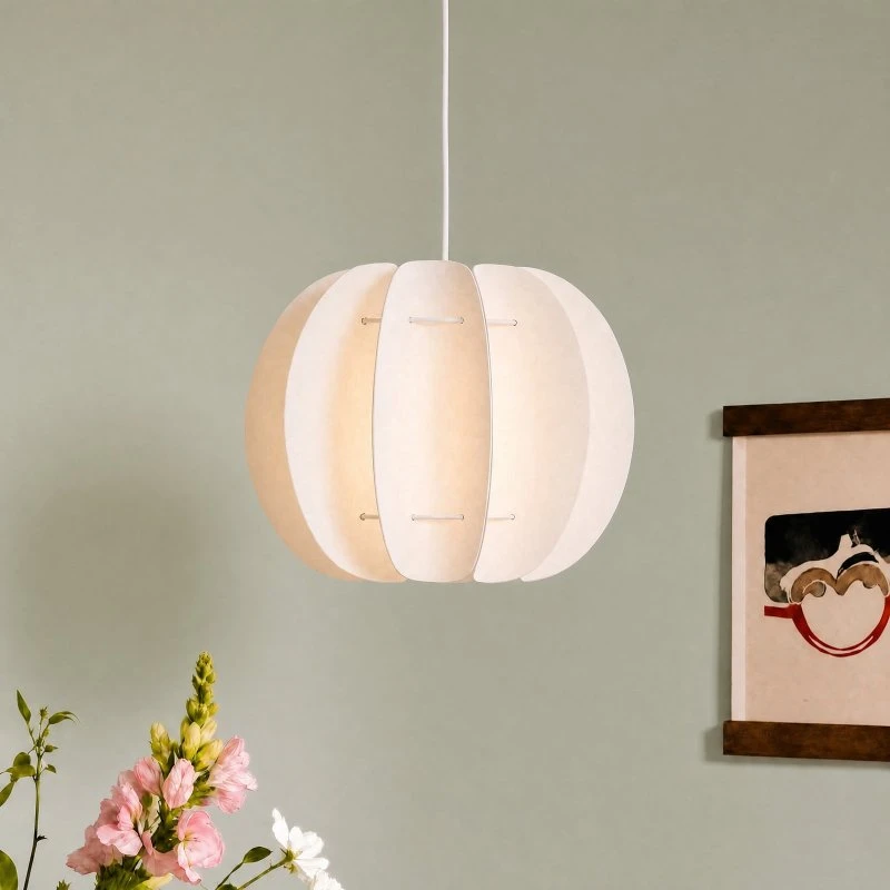 Lindby Winslow Żyrandol, kremowo-biały, Ø 35 cm, E27