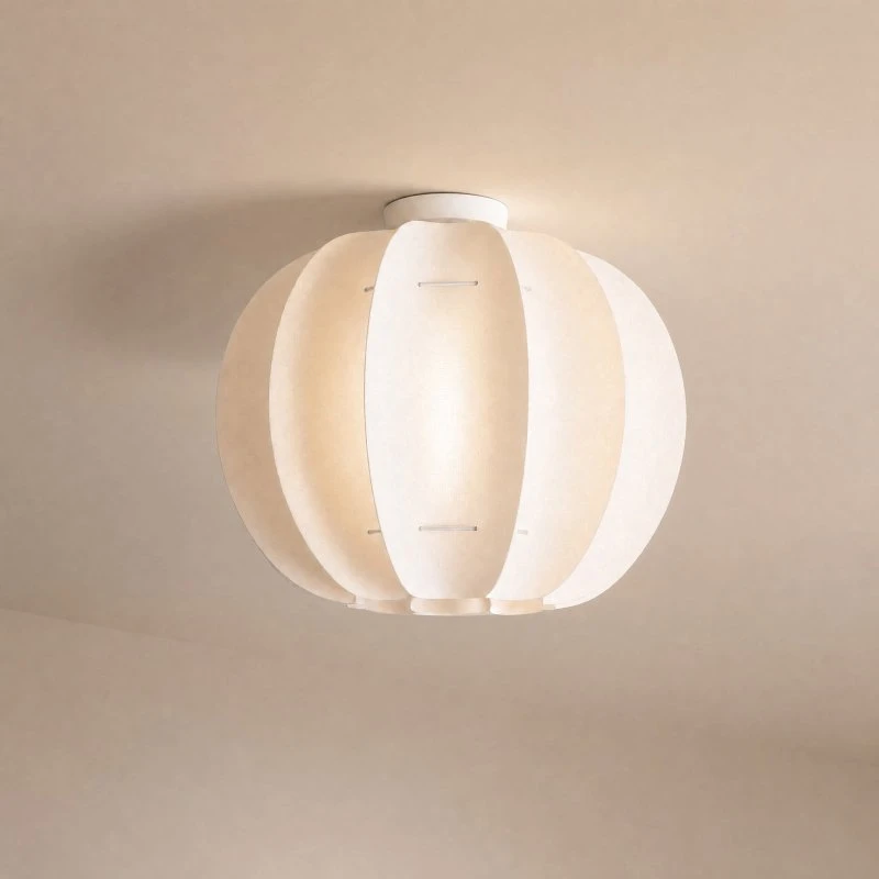 Lampa sufitowa Lindby Winslow, kremowo-biała, Ø 50 cm, E27