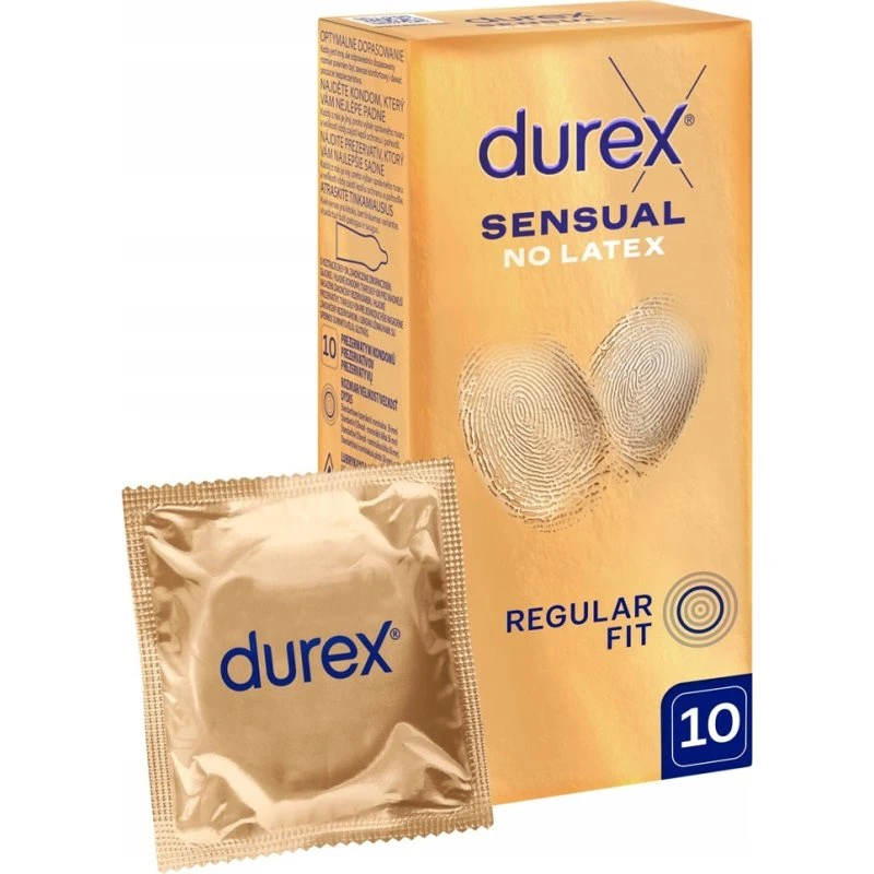 Durex Sensual No Latex - Prezerwatywy nielateksowe 10 szt.