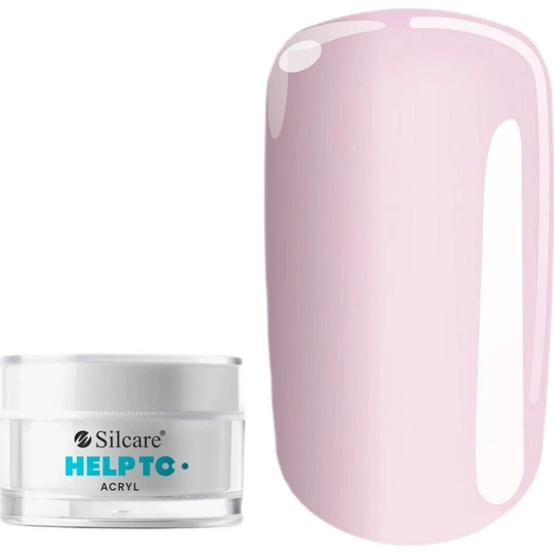 Silcare Help To Puder Akrylowy do Paznokci 10g Pink