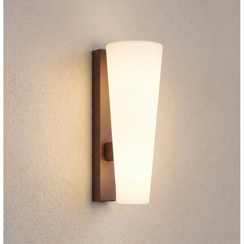 Lucande Jovra Kinkiet zewnętrzny LED, stal corten, 32 cm