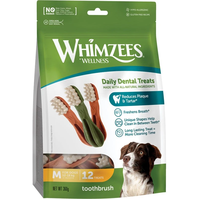 WHIMZEES Przysmaki dentystyczne dla psa, rozmiar M (12 szt.)