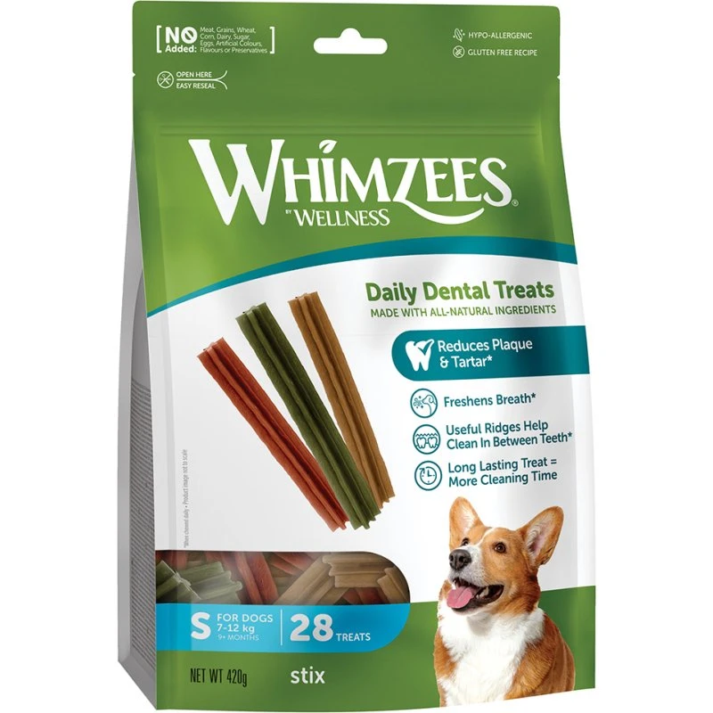 Whimzees by Wellness Stix Gryzaki Dentystyczne Rozmiar S (28 szt.)