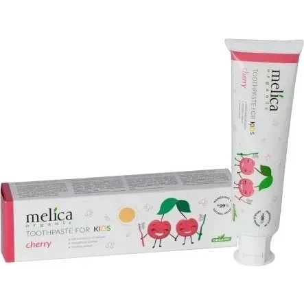 Melica Organic KIDS Pasta do zębów bez fluoru, wiśniowa, 100ml