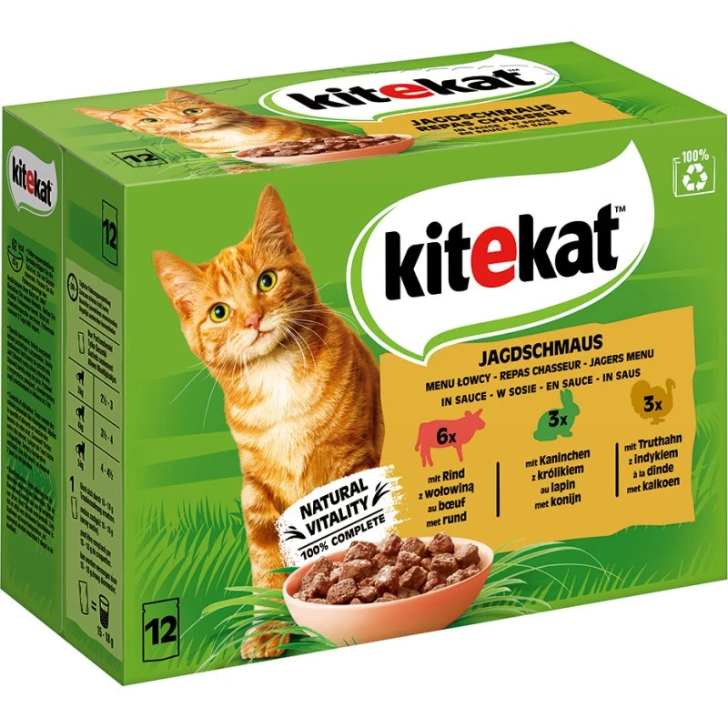 Kitekat Uczta myśliwego w sosie, saszetki 48 x 85 g