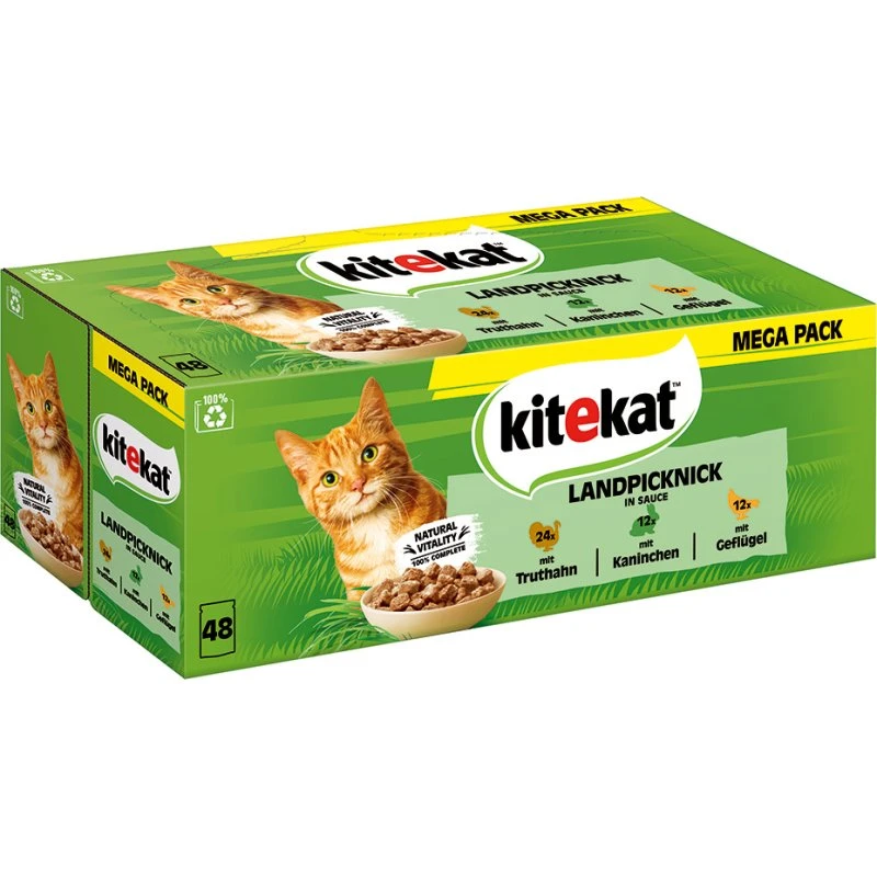 Kitekat Piknik w sosie, karma dla kota, 48 x 85 g