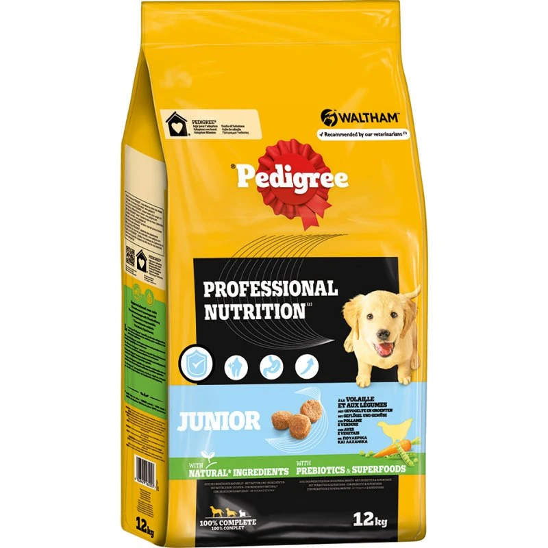 Pedigree Professional Nutrition Junior drób i warzywa - 2 x 12 kg