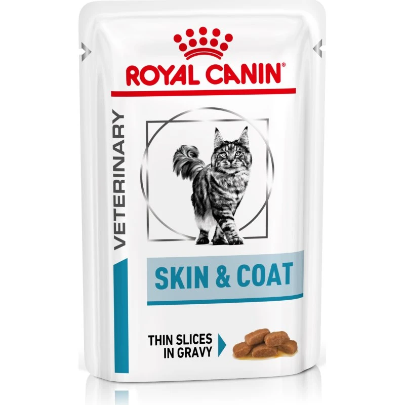 Royal Canin Veterinary Skin & Coat Drobne kawałki w sosie 12 x 85 g