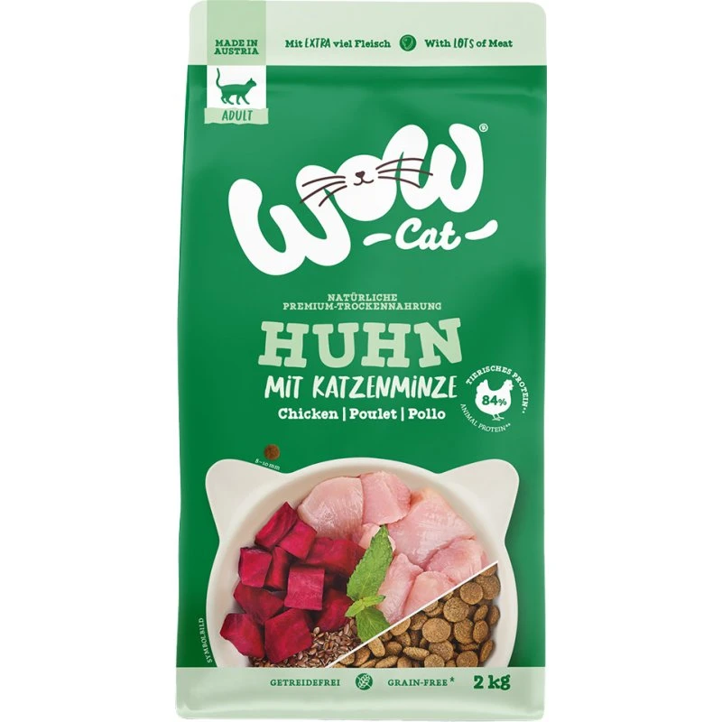 WOW Cat Adult Kurczak, sucha karma dla kotów, 2 kg