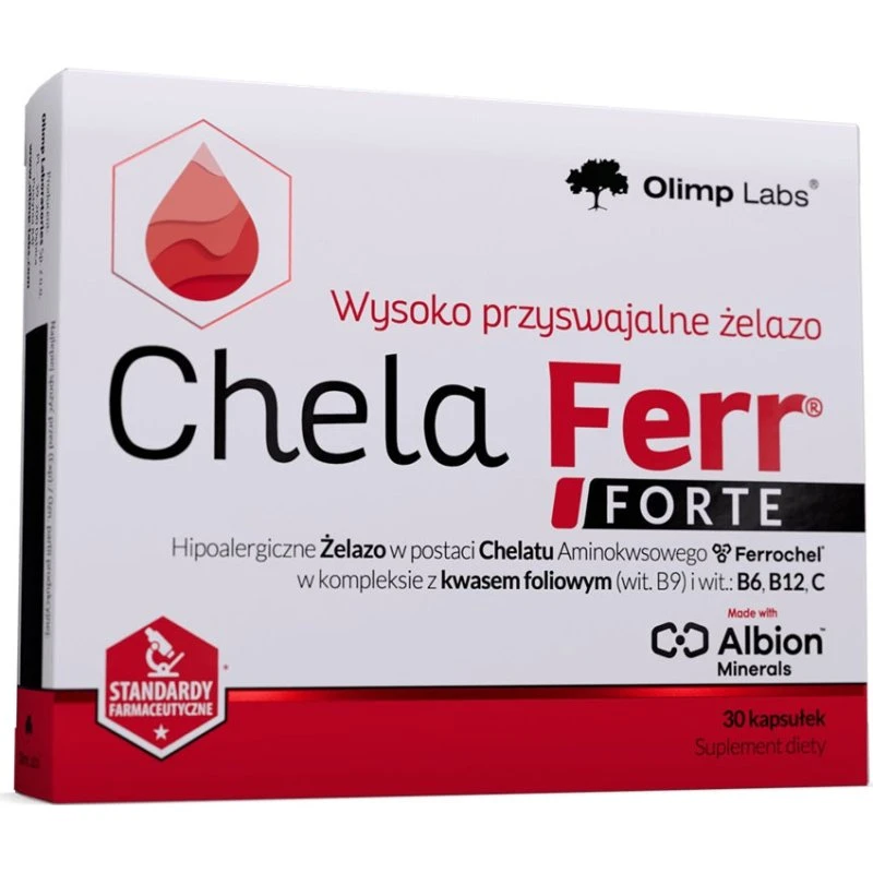 Olimp Chela-Ferr Forte 30 kapsułek - Żelazo Ferrochel®