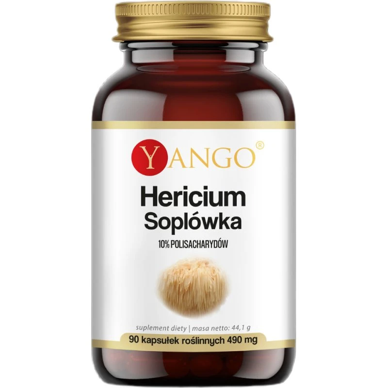Yango Hericium Soplówka Jeżowata 10% polisacharydów 90 kapsułek