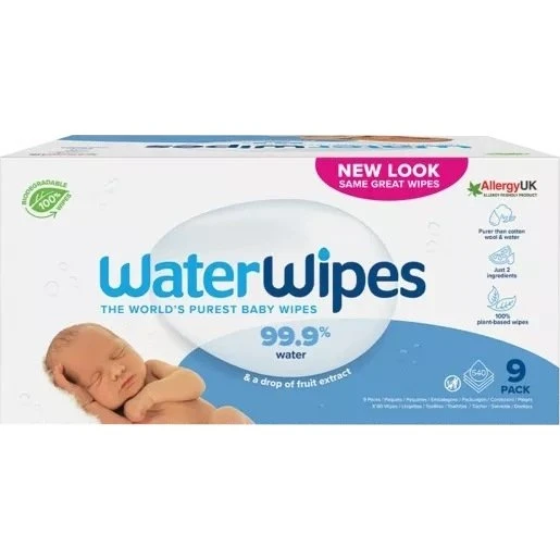 WaterWipes Bio Chusteczki nawilżane 9 x 60 sztuk