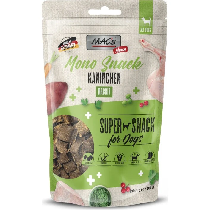 MAC's Dog Mono Snack Królik, 6 x 100 g