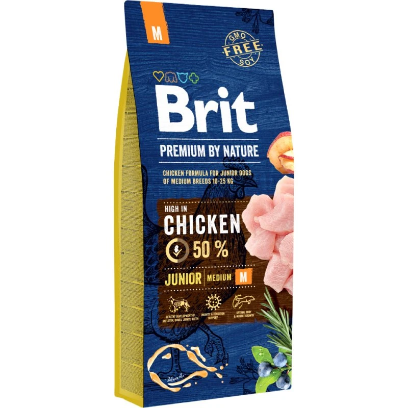 Brit Premium by Nature Junior M 15 kg - Karma dla szczeniąt