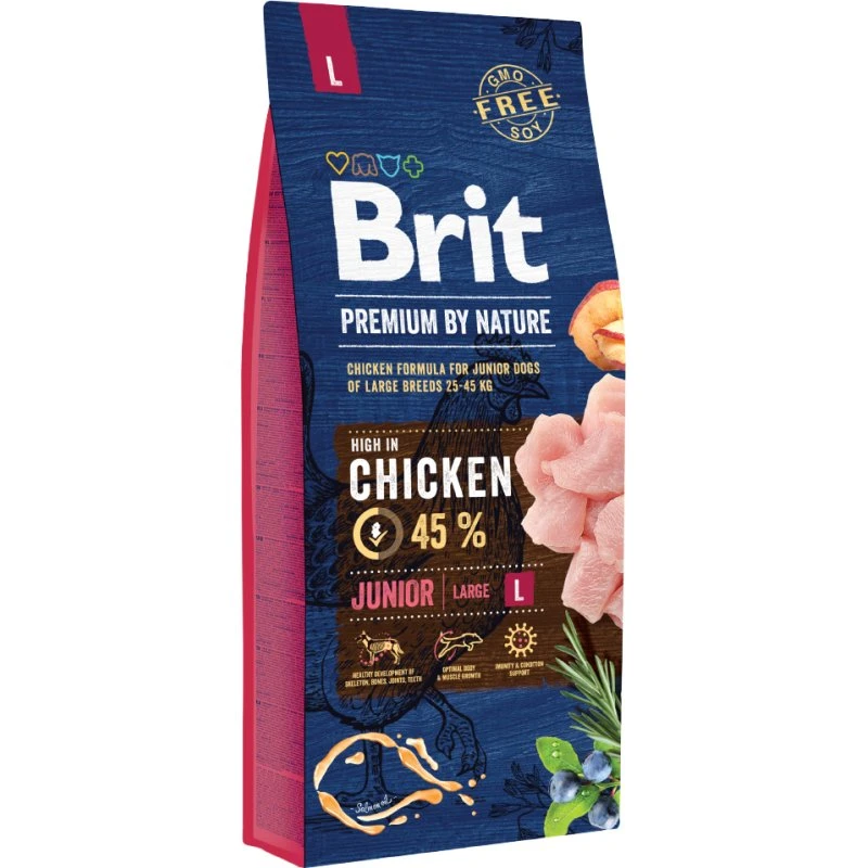Brit Premium by Nature Junior Large Breed Kurczak 15 kg