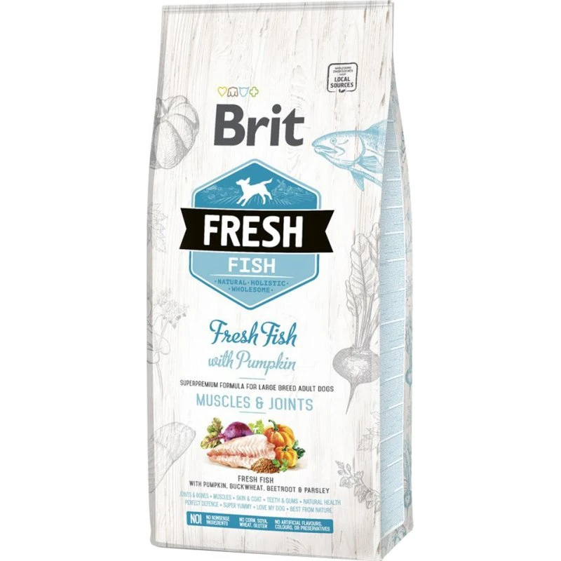 Brit Fresh Adult Large Ryba z Dynią, 2 x 12 kg