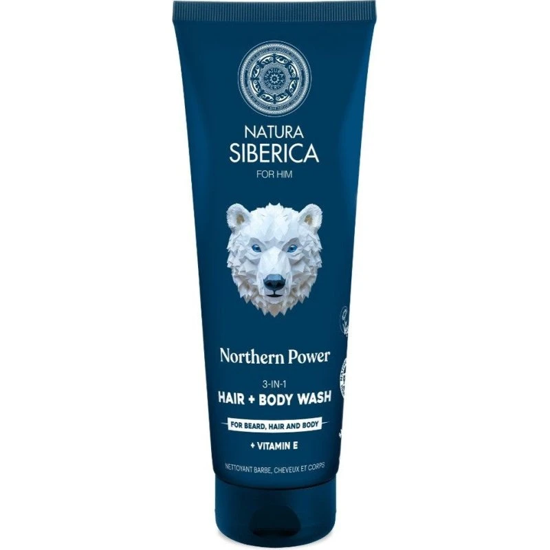Natura Siberica For Real Men szampon 3w1 do włosów, brody i ciała 200ml