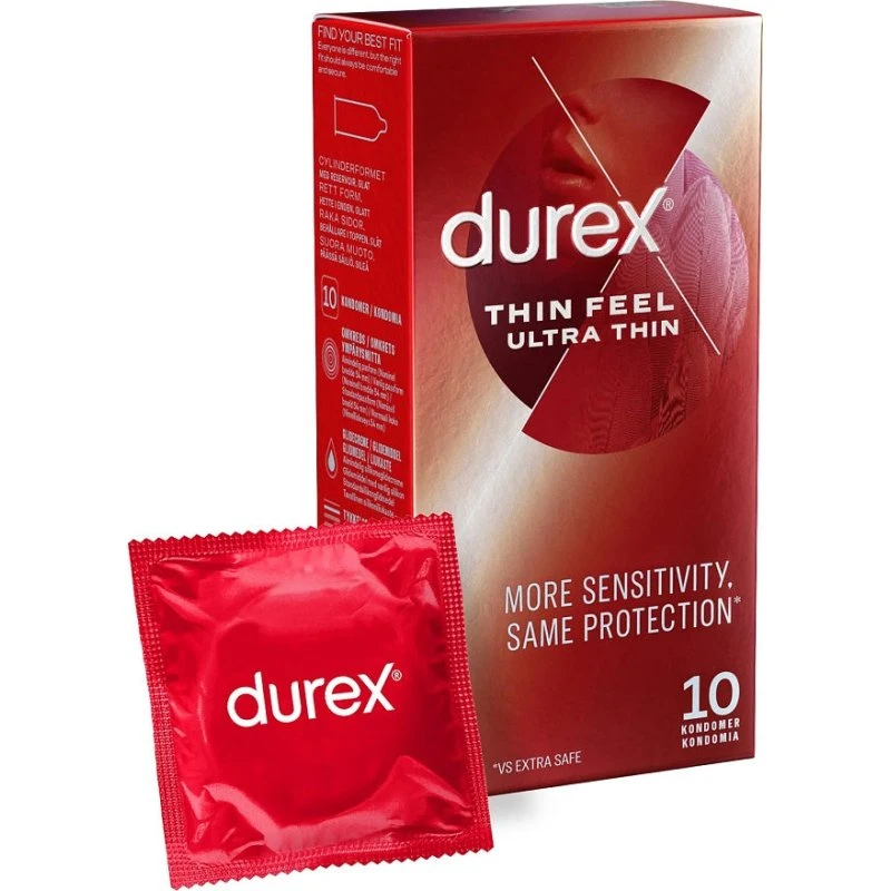 Durex Feel Thin Ultra super cienkie prezerwatywy lateksowe 10 szt.