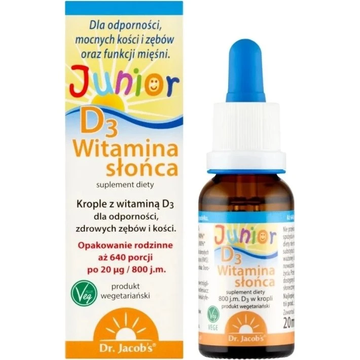 Dr Jacob's Witamina Słońca D3 Junior 20 ml