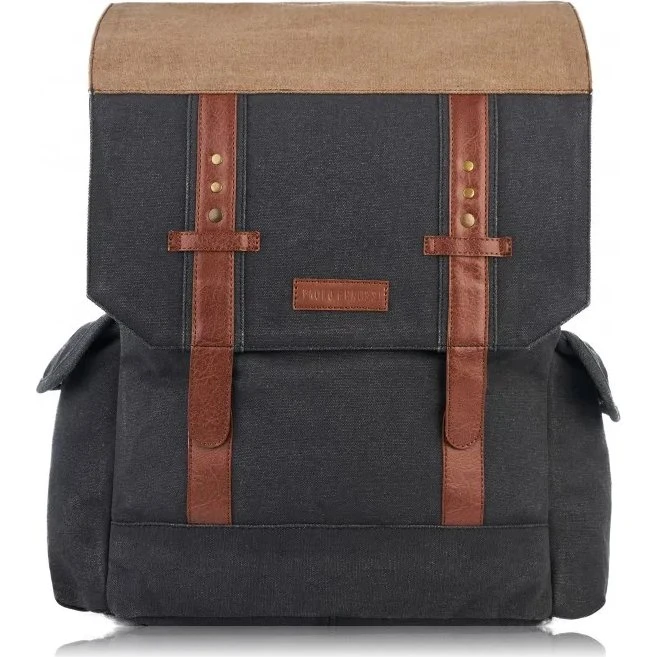 Paolo Peruzzi Plecak Męski E-03-BR Brązowy z Skóry Wegańskiej