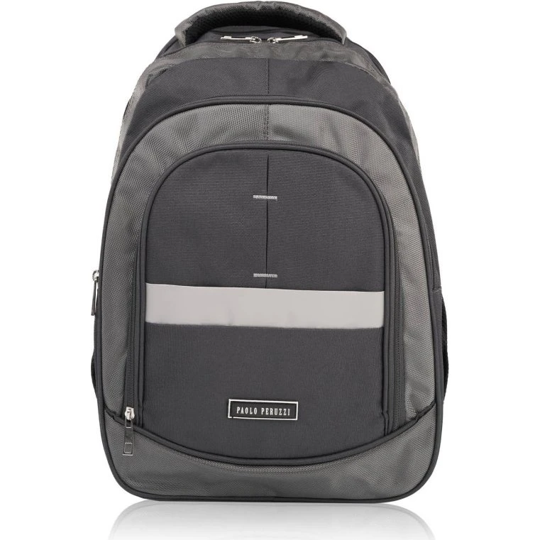 Paolo Peruzzi T-120-GRE Plecak Męski Szary Wegański na Laptopa