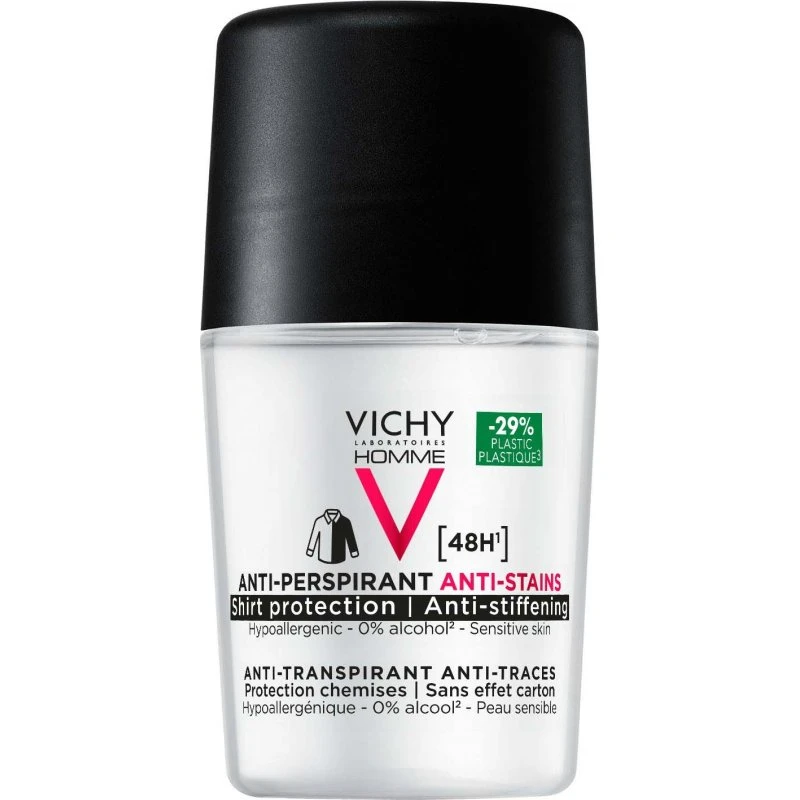 Vichy Homme Antyperspirant Roll-On 48h Anti-stain 50 ml