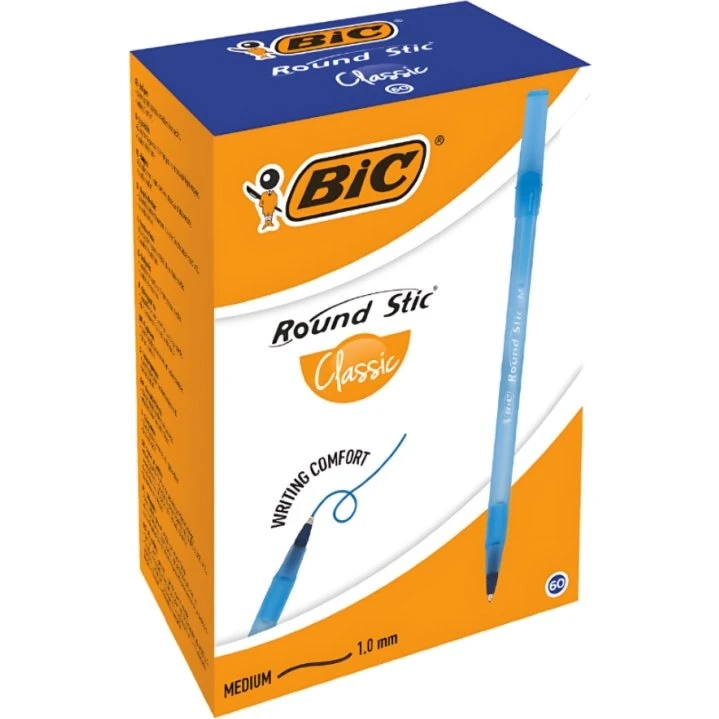 BIC Round Stic Classic długopis niebieski, 60 sztuk