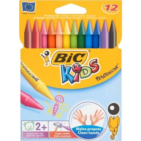BIC Kids Plastidecor Kredki świecowe 12 sztuk