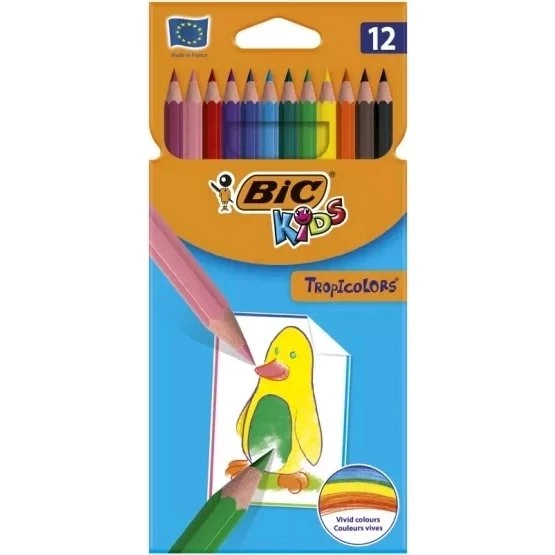 BIC Kids Tropicolors Kredki ołówkowe 12 sztuk