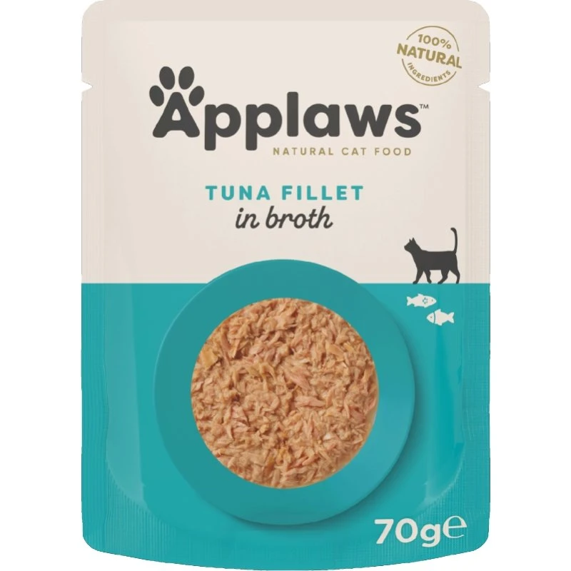 Applaws Natural Filet z tuńczyka w bulionie, 24 x 70 g
