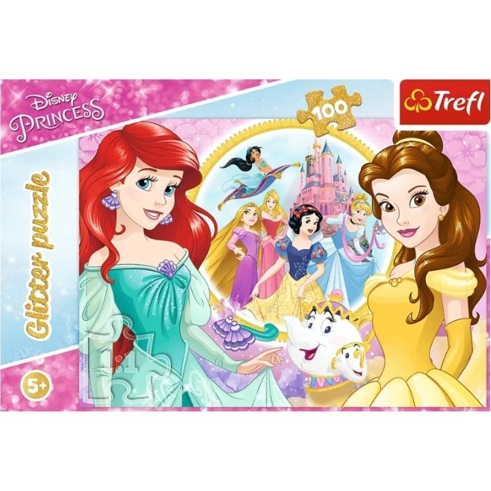 TREFL Puzzle 100 elementów Disney Princess Wspomnienia Belli i Arielki