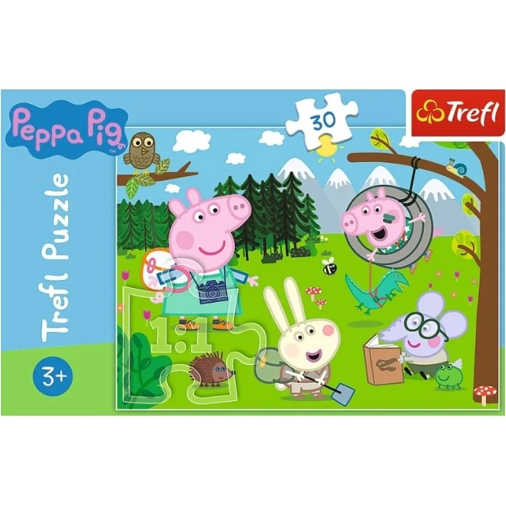 TREFL Puzzle Świnka Peppa Leśna wyprawa 30 elementów