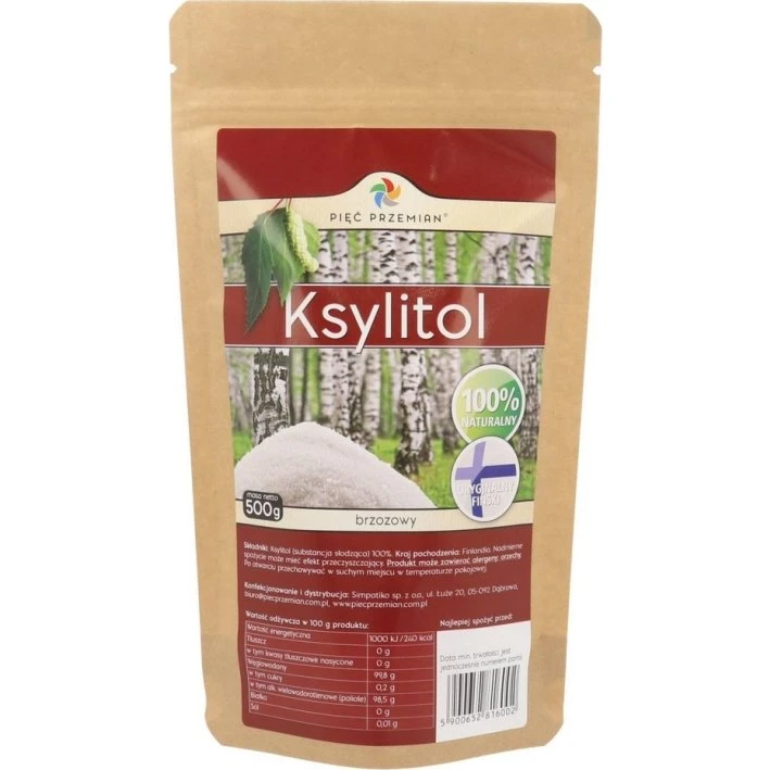 Pięć Przemian Ksylitol 500 g – Cukier Brzozowy