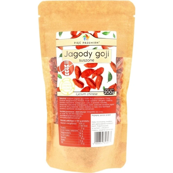 PIĘĆ PRZEMIAN Jagody goji suszone 200g