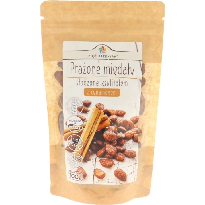 Pięć Przemian Prażone migdały z cynamonem i ksylitolem 100g