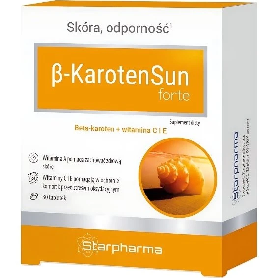 Starpharma Beta-Karoten Sun Forte 30 tabletek