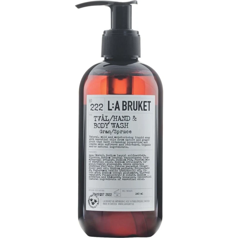 L:A Bruket Mydło do rąk i ciała 222 Spruce 240 ml