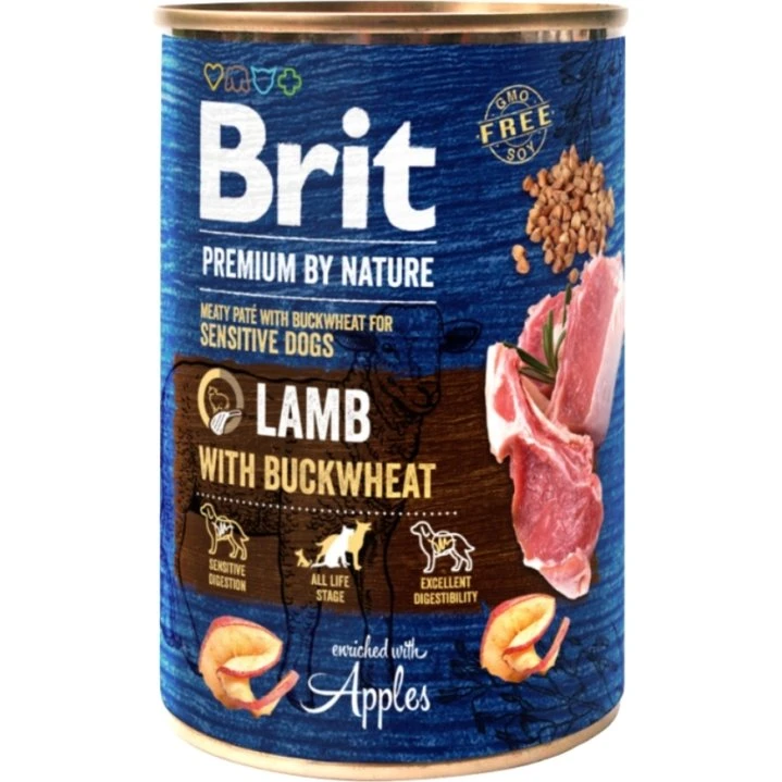Brit Premium by Nature mokra karma dla psa jagnięcina z gryką 400 g