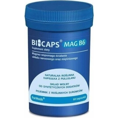 BICAPS MAG B6 60 kapsułek - Magnez i Witamina B6