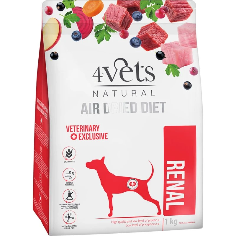 4Vets Natural Renal Karma sucha dla psów, 2 x 1 kg