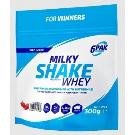 6PAK Milky Shake Whey Koncentrat Białka Serwatkowego 300g