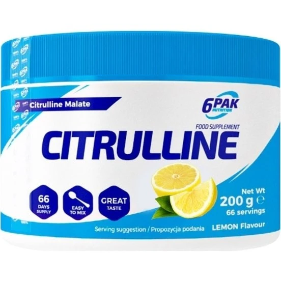6PAK Citrulline Suplement Pompujący 200g Cytryna