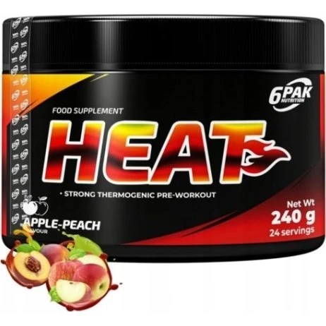 6PAK Nutrition Heat 240g Jabłko-Brzoskwinia