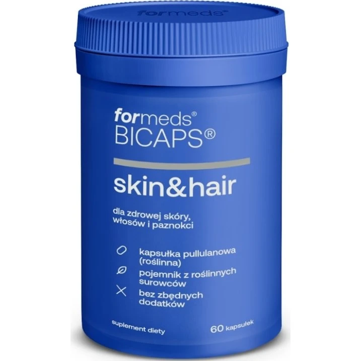 Formeds Bicaps Skin&Hair 60 kapsułek - Wsparcie włosów, skóry i paznokci
